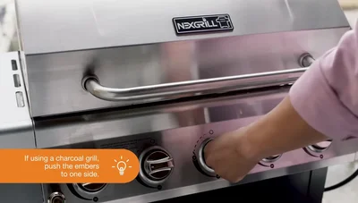 Cook over indirect heat (turn off one side of the grill).