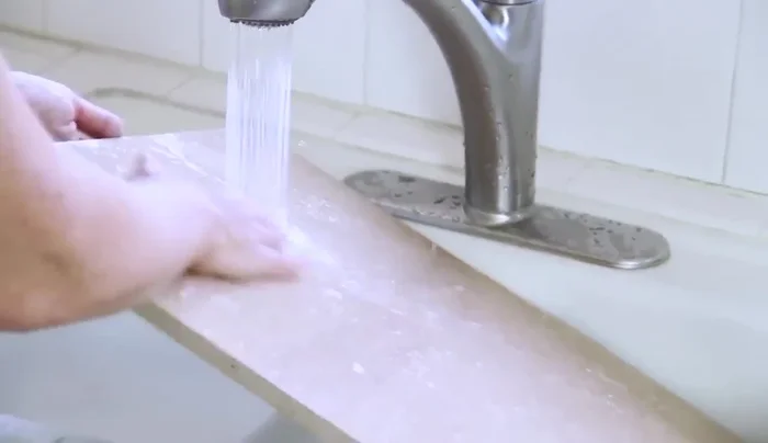 Clean the tiles before use.