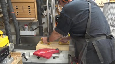 Mill the stock to the final width (13 inches). The lengths will vary depending on design.