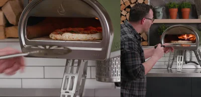 Use the front of the oven as a pivot point, pulling and pushing the peel to rotate the pizza.