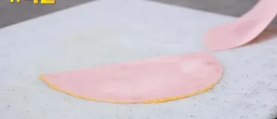 Slice potato waffles.