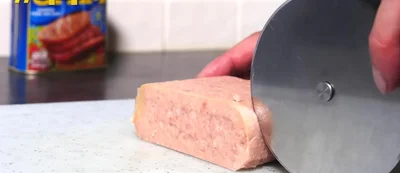 Slice potato waffles.