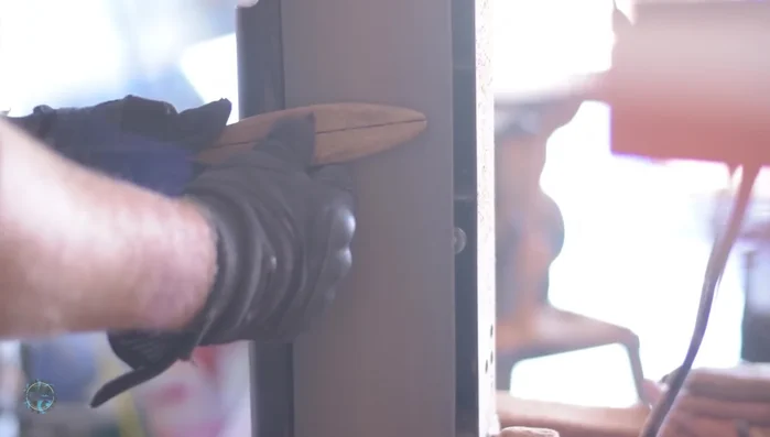 Sand the handles progressively with 36, 120, and 220 grit.