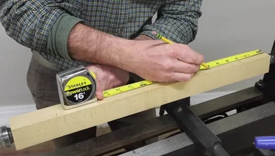 Mark the blank with reference lines.