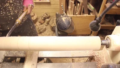 Use a parting tool to remove flat spots.