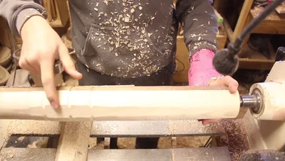 Use a parting tool to remove flat spots.