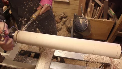 Shape the handles using tools.