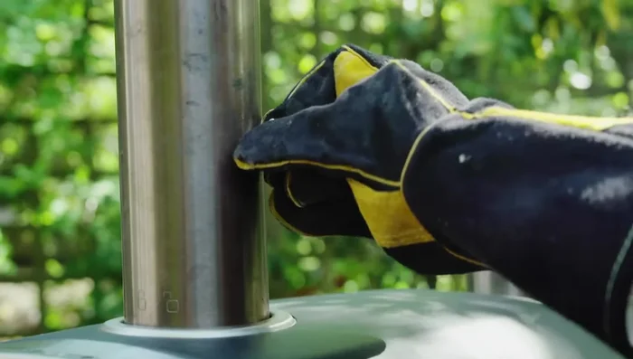 After 15 minutes, the oven is ready to cook pizza.