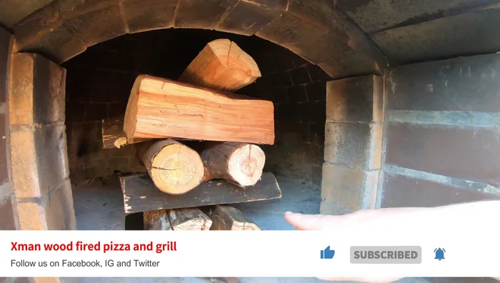 Place the logs towards the middle of the oven.