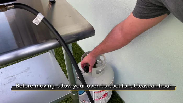 Cool down the oven: Allow the oven to cool for at least one hour before moving or storing.