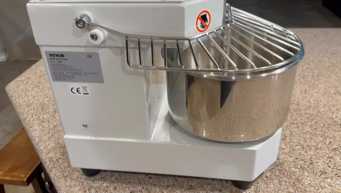 VEVOR spiral mixer, stainless steel bowl