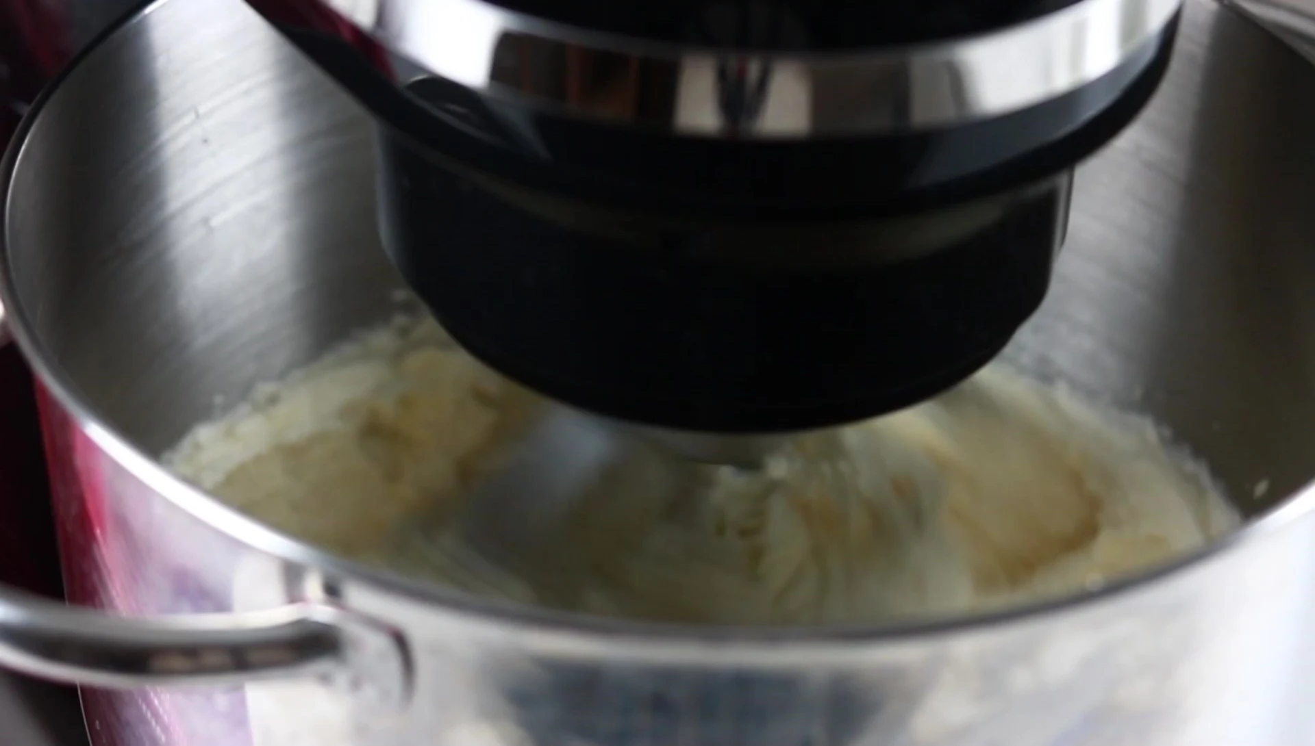 Stand mixer creaming butter for cake