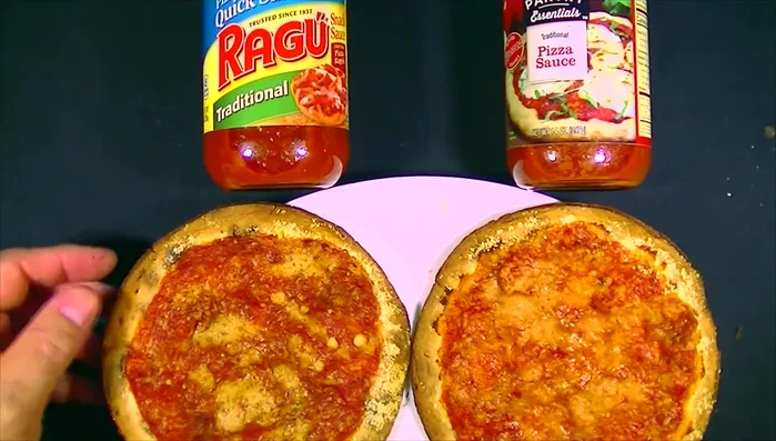 Dollar Tree pizza taste test with Ragu and pizza sauce