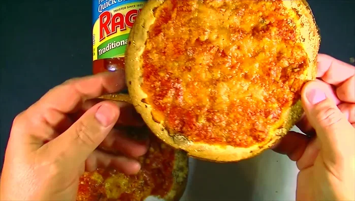 Dollar Tree pizza taste test with Ragu.