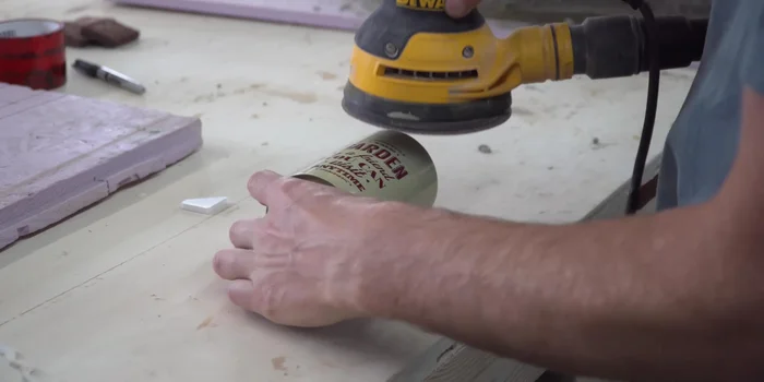 Prepare the smoke stack: remove paint, cut the end, and paint with high-heat paint.