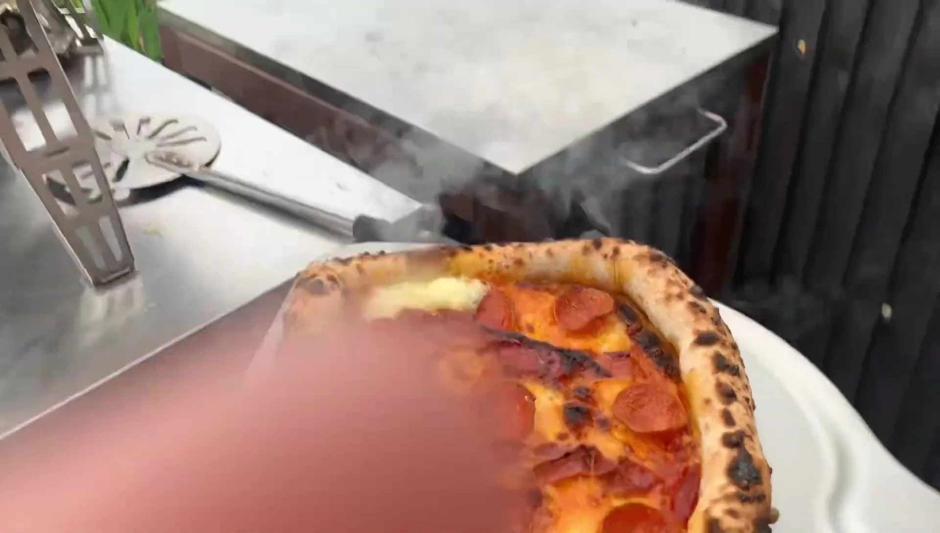 Delicious homemade stuffed crust pizza