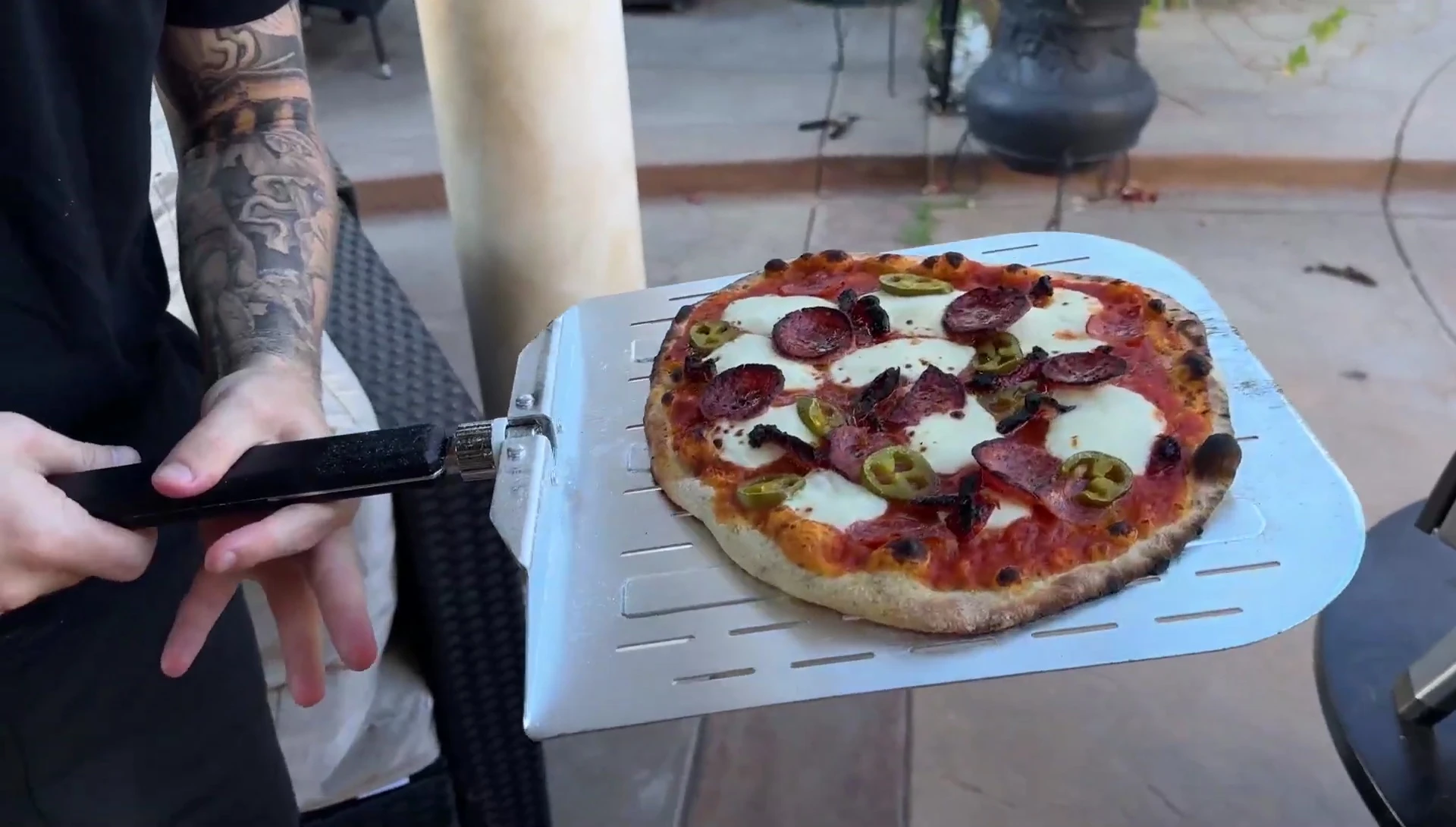 The finished pizza, showing the overall result.