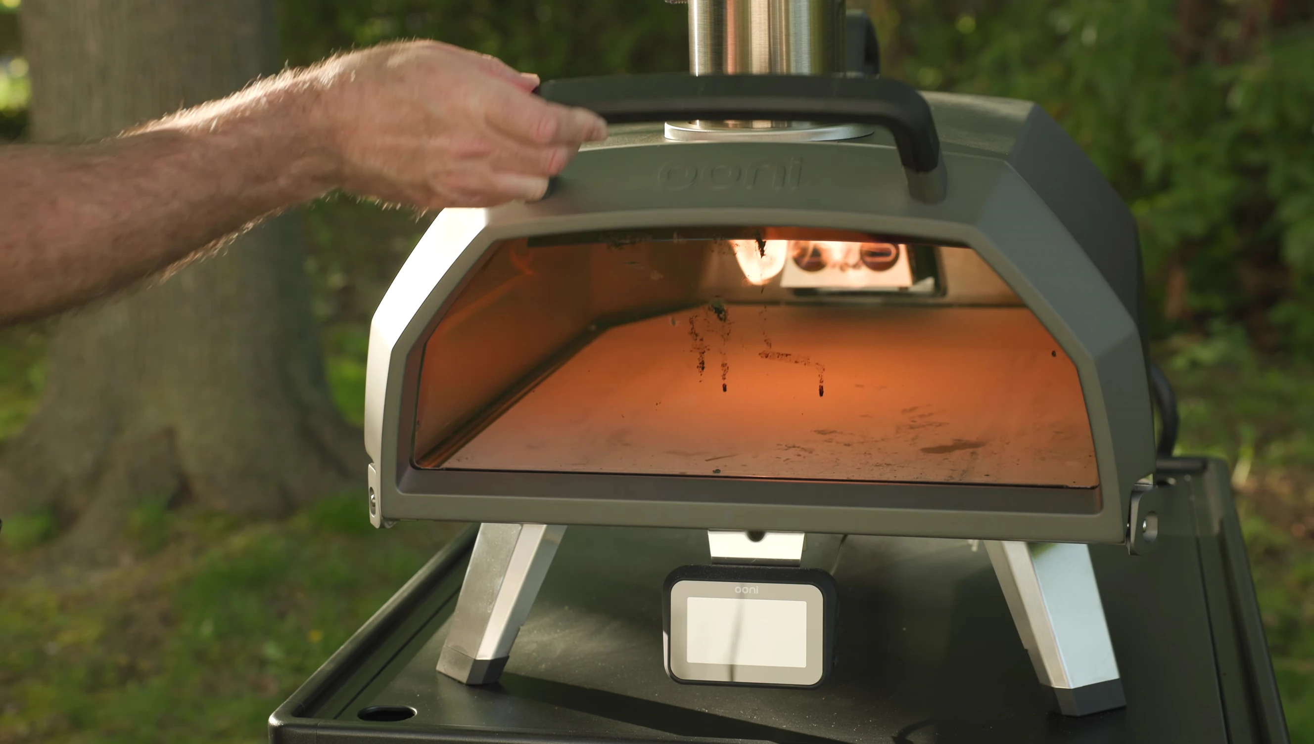 Temperature readings during preheat with gas