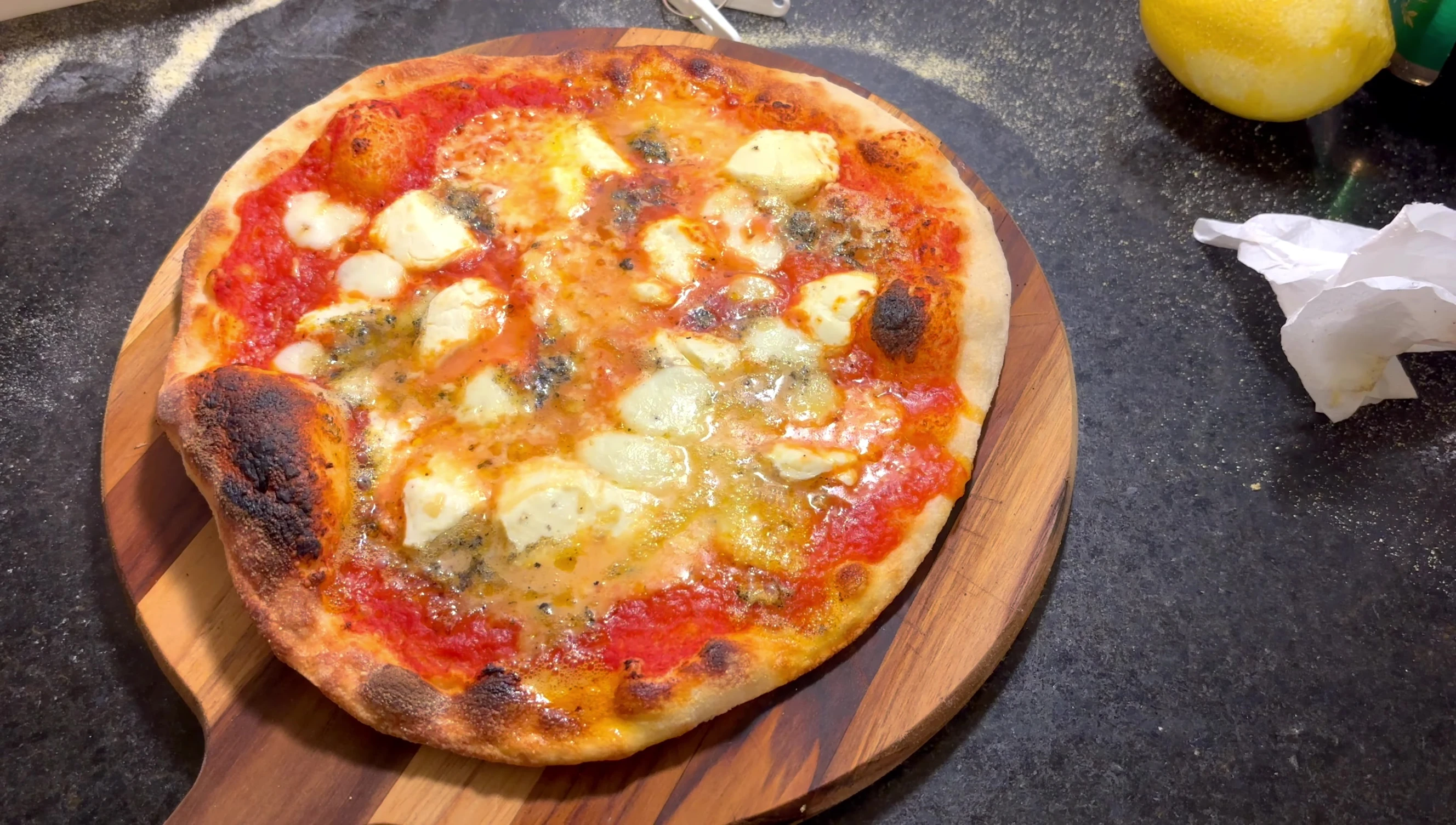 Baked pizza
