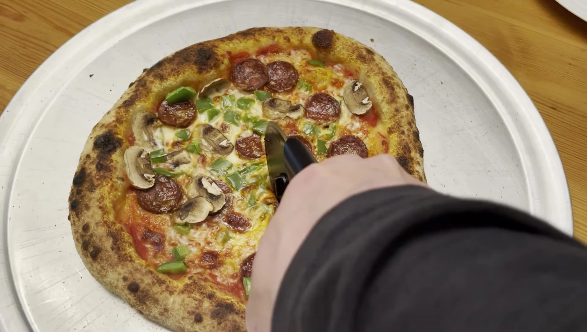 Finished New York-style pizza