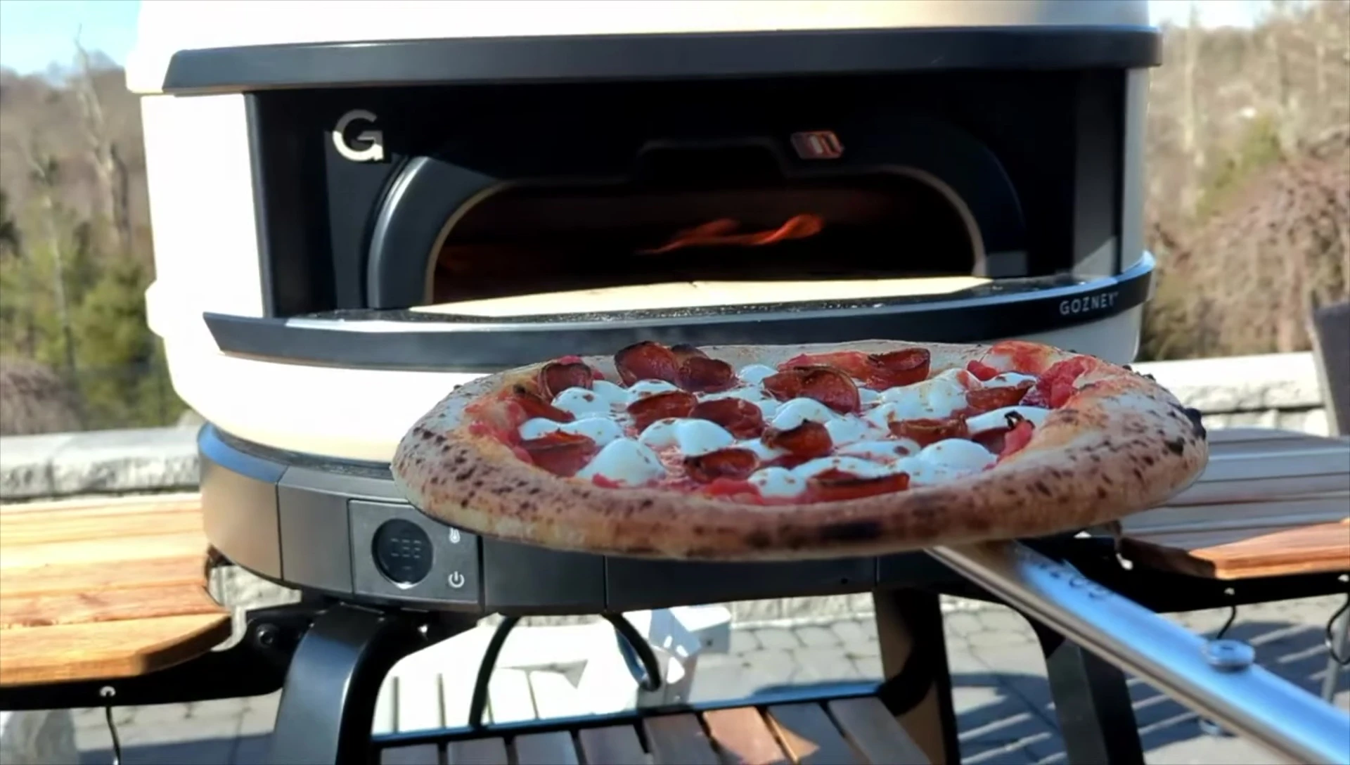 Neapolitan pizza cooked in the Dome S1