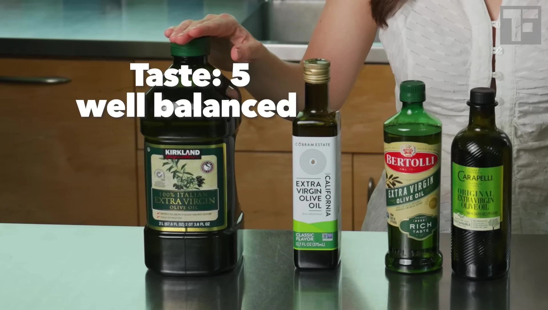 Costco Kirkland Signature olive oil bottle