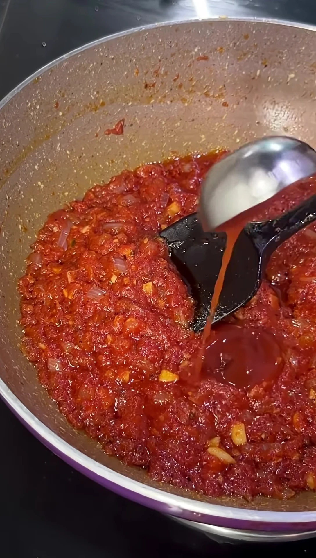 Adding ketchup and sugar