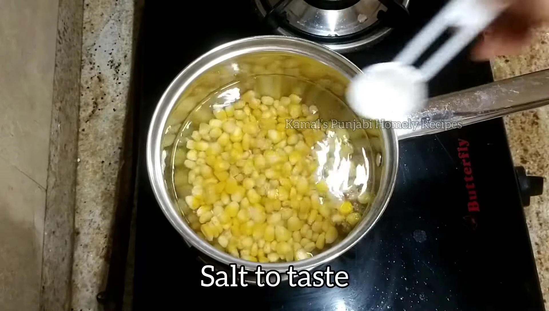 Cooking sweet corn.