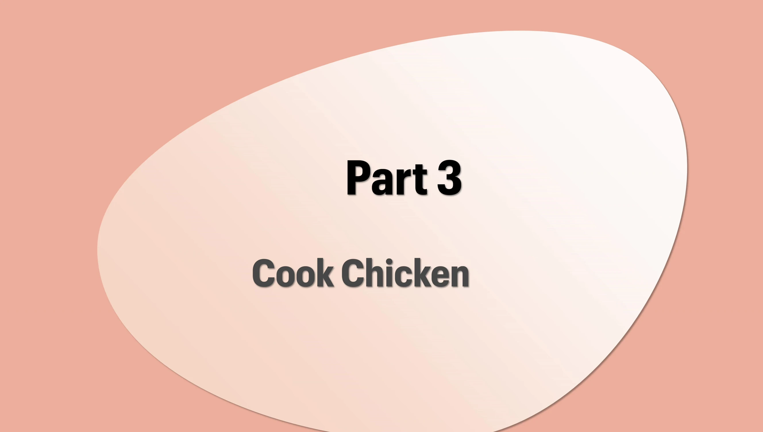 Cooking the chicken in a pan