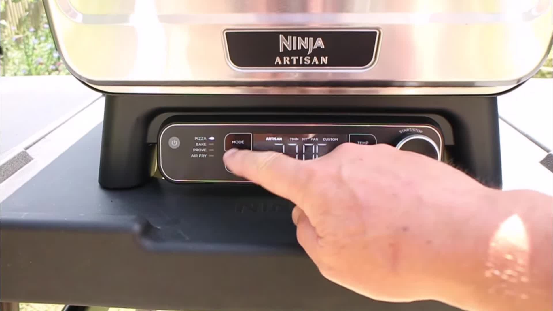 Overview of the Ninja Artisan Pizza Oven setup