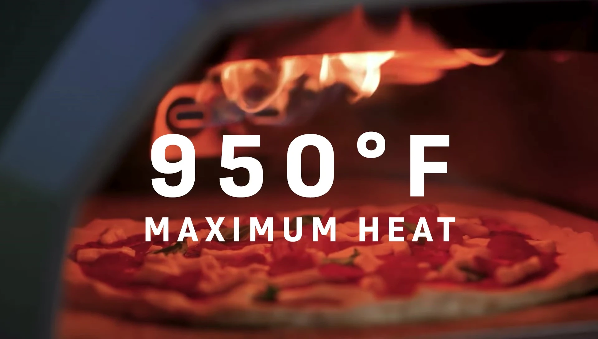 Pizza cooking in the Ooni Karu Pro