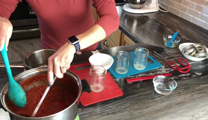 Fill Jars: Fill jars with the pizza sauce, leaving a 1-inch headspace.