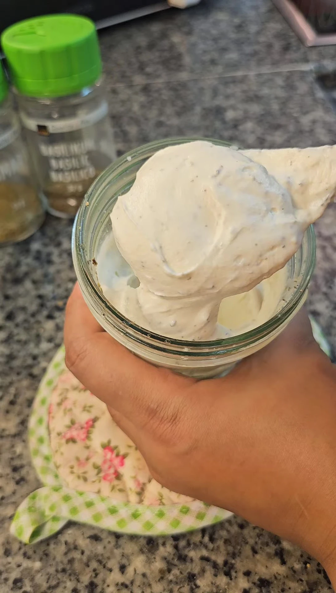 The finished Ranch sauce