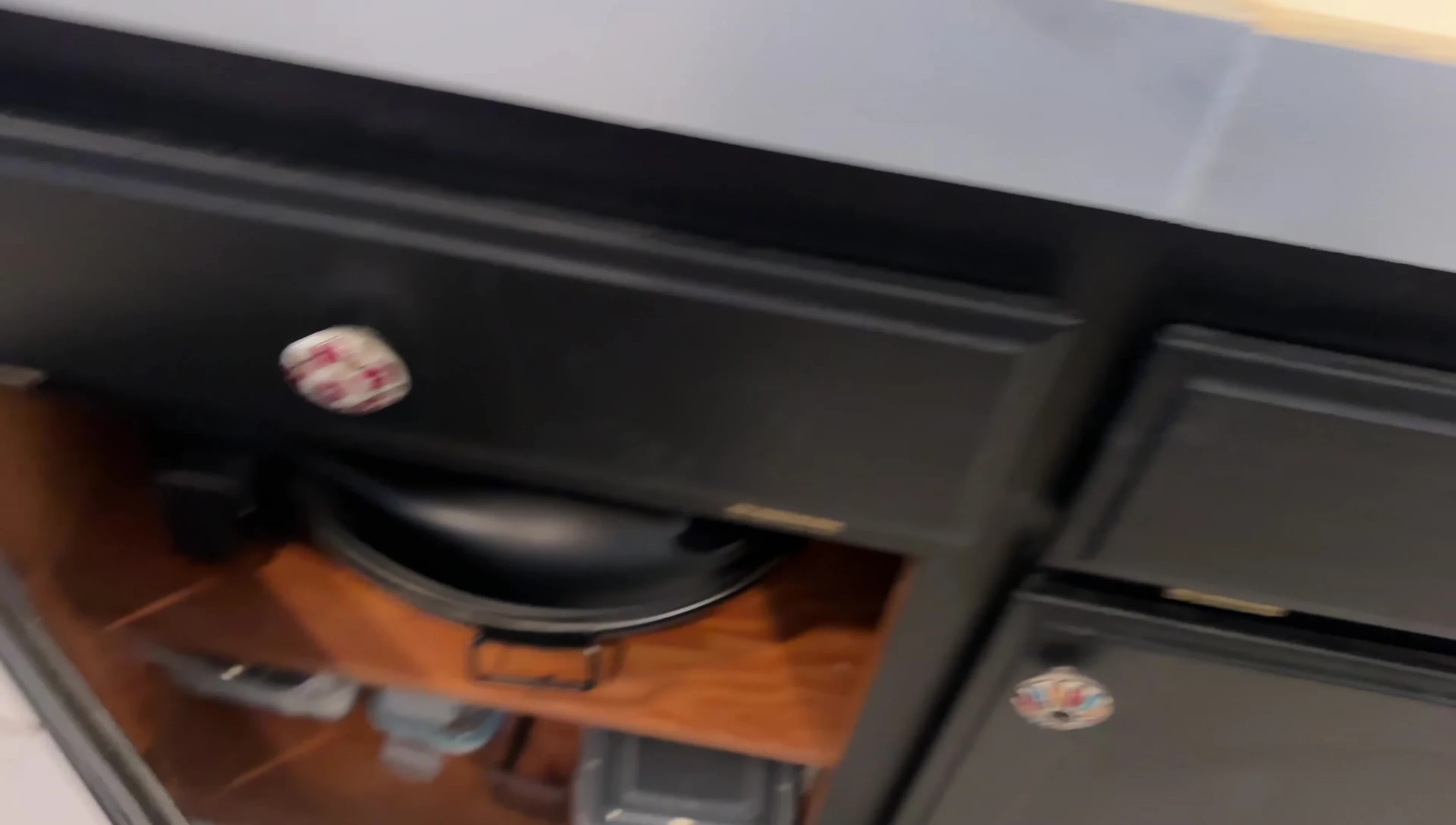 The pizza oven stored in a compact space.